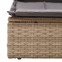 VidaXL 368640 sedia da esterno Salone Seduta imbottita Rattan sintetico, Acciaio Grigio - Vista aggiuntiva 7