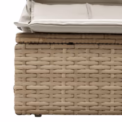 VidaXL 368641 sedia da esterno Salone Seduta imbottita Rattan sintetico, Acciaio Crema, Bianco - Vista aggiuntiva 7
