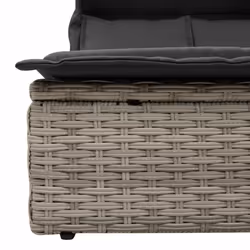 VidaXL 368642 sedia da esterno Salone Seduta imbottita Rattan sintetico, Acciaio Grigio - Vista aggiuntiva 7