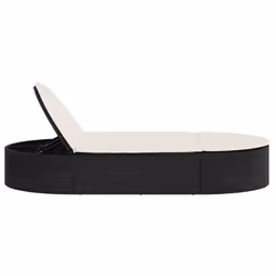 VidaXL 368646 sedia da esterno Salone Seduta imbottita Rattan sintetico, Acciaio Crema, Bianco - Vista aggiuntiva 4