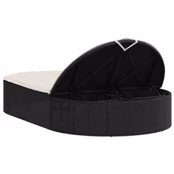 VidaXL 368646 sedia da esterno Salone Seduta imbottita Rattan sintetico, Acciaio Crema, Bianco - Vista aggiuntiva 5