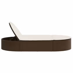 VidaXL 368647 sedia da esterno Salone Seduta imbottita Rattan sintetico, Acciaio Crema, Bianco - Vista aggiuntiva 4