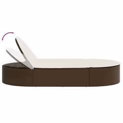 VidaXL 368647 sedia da esterno Salone Seduta imbottita Rattan sintetico, Acciaio Crema, Bianco - Vista aggiuntiva 6