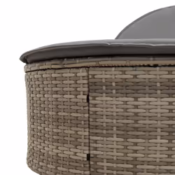 VidaXL 368648 sedia da esterno Salone Seduta imbottita Rattan sintetico, Acciaio Grigio - Vista aggiuntiva 7