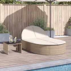 Rilassatevi e godetevi la vita all'aria aperta con questo comodo lettino prendisole doppio! Materiale resistente: Il rattan P ...