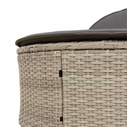 VidaXL 368651 sedia da esterno Salone Seduta imbottita Rattan sintetico, Acciaio Grigio - Vista aggiuntiva 7