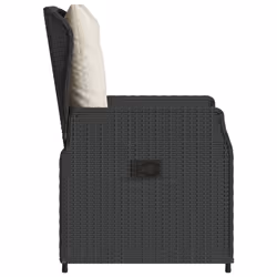 VidaXL 368652 sedia da esterno Terrazzo Seduta imbottita Rattan sintetico, Acciaio Crema, Bianco - Vista aggiuntiva 6