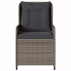 VidaXL 368654 sedia da esterno Terrazzo Seduta imbottita Rattan sintetico, Acciaio Grigio - Vista aggiuntiva 5