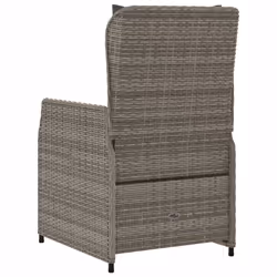 VidaXL 368654 sedia da esterno Terrazzo Seduta imbottita Rattan sintetico, Acciaio Grigio - Vista aggiuntiva 7
