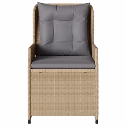 VidaXL 368655 sedia da esterno Terrazzo Seduta imbottita Rattan sintetico, Acciaio Grigio - Vista aggiuntiva 5