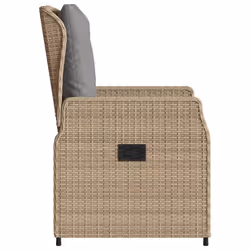 VidaXL 368655 sedia da esterno Terrazzo Seduta imbottita Rattan sintetico, Acciaio Grigio - Vista aggiuntiva 6