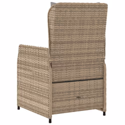 VidaXL 368655 sedia da esterno Terrazzo Seduta imbottita Rattan sintetico, Acciaio Grigio - Vista aggiuntiva 7