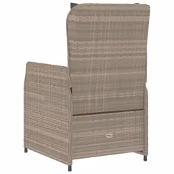 VidaXL 368657 sedia da esterno Terrazzo Seduta imbottita Rattan sintetico, Acciaio Grigio - Vista aggiuntiva 7