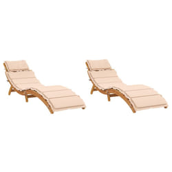 VidaXL 3214835 sedia da esterno Legno di acacia Beige