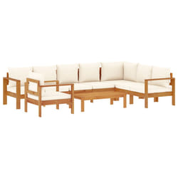 VidaXL 3214851 set mobili da esterno Crema, Bianco