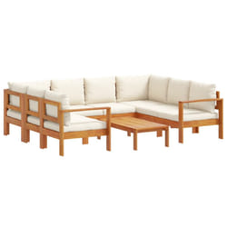 VidaXL 3214853 set mobili da esterno Crema, Bianco