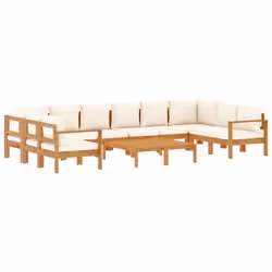 VidaXL 3214859 set mobili da esterno Crema, Bianco