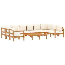 VidaXL 3214859 set mobili da esterno Crema, Bianco