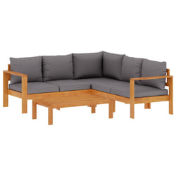 VidaXL 3214861 set mobili da esterno Grigio scuro