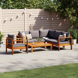 vidaXL Set Divano da Giardino 5 pz con Cuscini Legno Massello Acacia