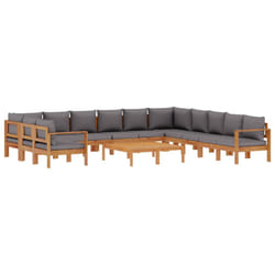 VidaXL 3214870 set mobili da esterno Grigio scuro