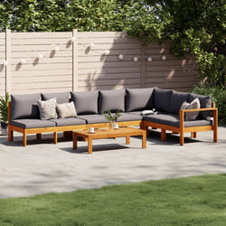 vidaXL Set Divano da Giardino 5 pz con Cuscini Legno Massello Acacia