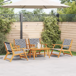 Questo set di sedie e tavolo da giardino è una miscela perfetta di stile moderno e comfort, ideale per incontri familiari o p ...