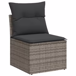 Set Divano da Giardino 6 pz con Cuscini Grigio in Polyrattancod mxl 89249 - Vista aggiuntiva 3