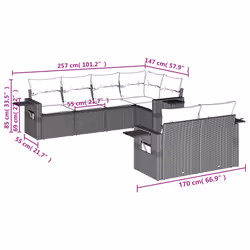 VidaXL 3220407 set mobili da esterno - Vista aggiuntiva 8