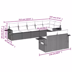 VidaXL 3220414 set mobili da esterno - Vista aggiuntiva 8