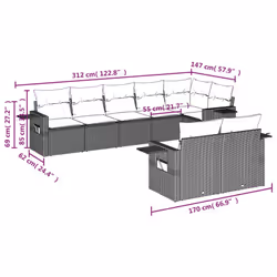 VidaXL 3220419 set mobili da esterno - Vista aggiuntiva 8