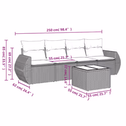 VidaXL 3221074 set mobili da esterno