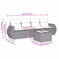 VidaXL 3221088 set mobili da esterno
