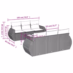 VidaXL 3221105 set mobili da esterno