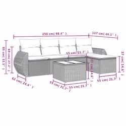VidaXL 3221285 set mobili da esterno - Vista aggiuntiva 8