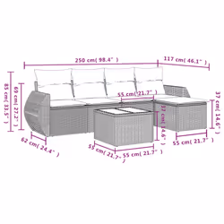 VidaXL 3221298 set mobili da esterno - Vista aggiuntiva 8
