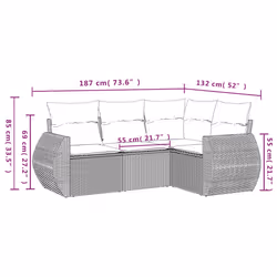 VidaXL 3221304 set mobili da esterno