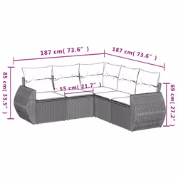 VidaXL 3221361 set mobili da esterno - Vista aggiuntiva 7