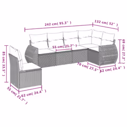 VidaXL 3221425 set mobili da esterno - Vista aggiuntiva 7