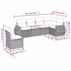VidaXL 3221431 set mobili da esterno - Vista aggiuntiva 7