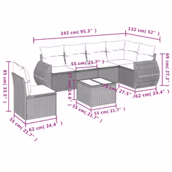VidaXL 3221434 set mobili da esterno - Vista aggiuntiva 8