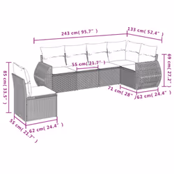VidaXL 3221441 set mobili da esterno - Vista aggiuntiva 7