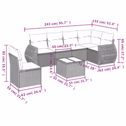 VidaXL 3221442 set mobili da esterno - Vista aggiuntiva 8