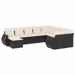 Set Divani da Giardino 10pz con Cuscini in Polyrattan Nerocod mxl 93111 - Vista aggiuntiva 2