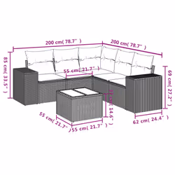 VidaXL 3222545 set mobili da esterno - Vista aggiuntiva 8