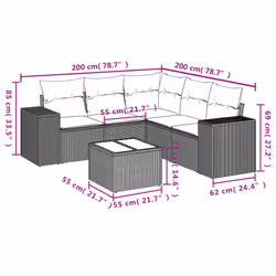 VidaXL 3222555 set mobili da esterno - Vista aggiuntiva 8