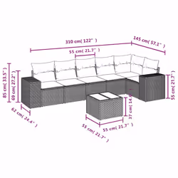 VidaXL 3222587 set mobili da esterno - Vista aggiuntiva 8