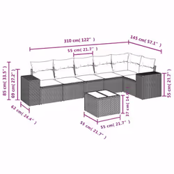 VidaXL 3222597 set mobili da esterno - Vista aggiuntiva 8
