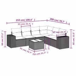 VidaXL 3222608 set mobili da esterno - Vista aggiuntiva 8