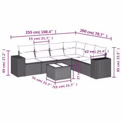 VidaXL 3222619 set mobili da esterno - Vista aggiuntiva 8